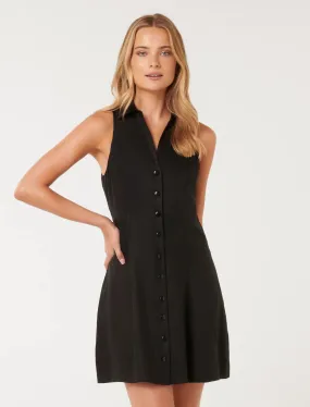 Aletta Button Front Mini Dress