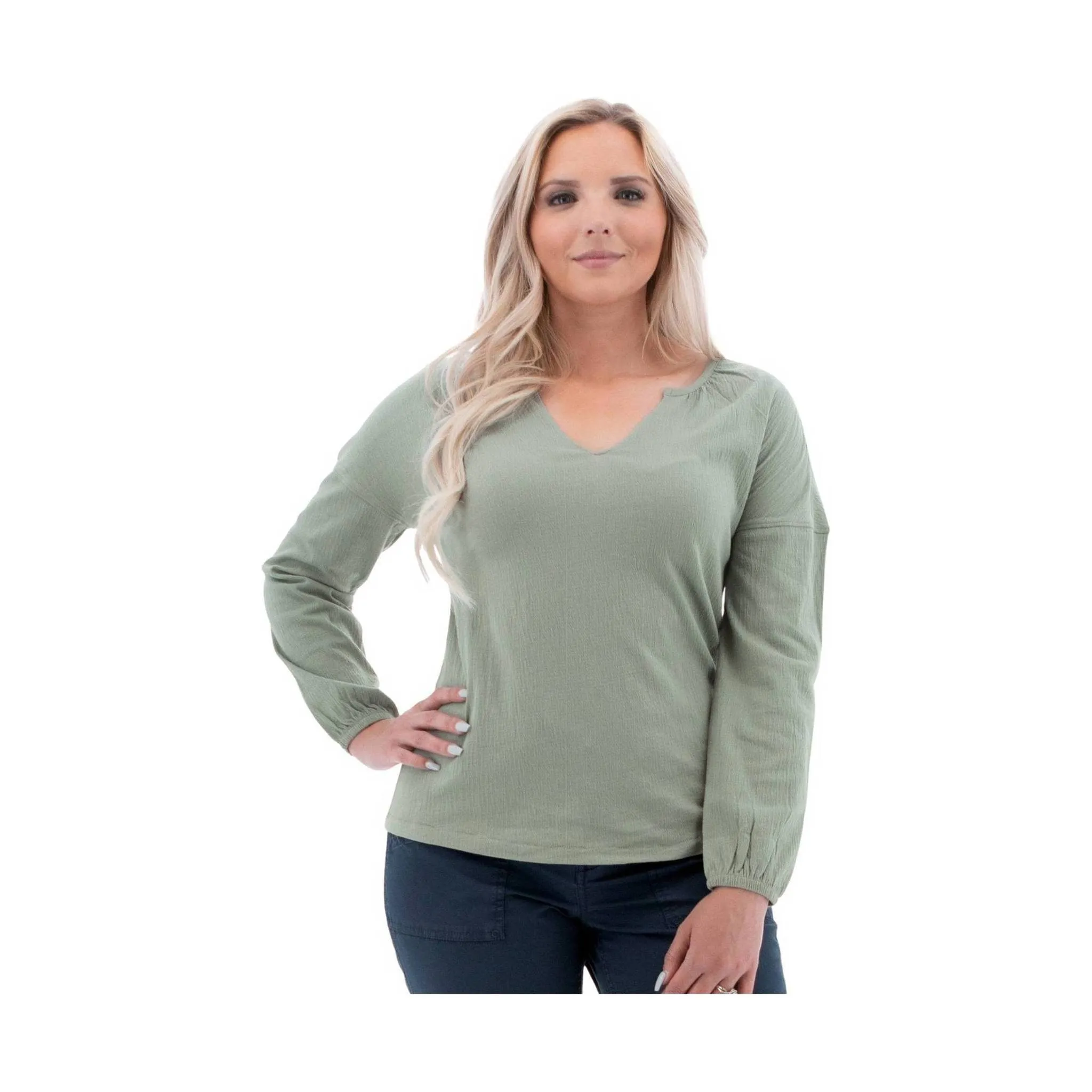 Aventura Women's Nyla Long Sleeve Top - Chinois Green