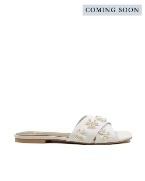 BLOOM FLATS - IVORY PEARL EMBELLISHED FLATS