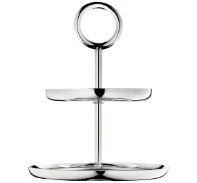 Christofle Paris - Vertigo -  2 Tier Silver-Plated Dessert Stand