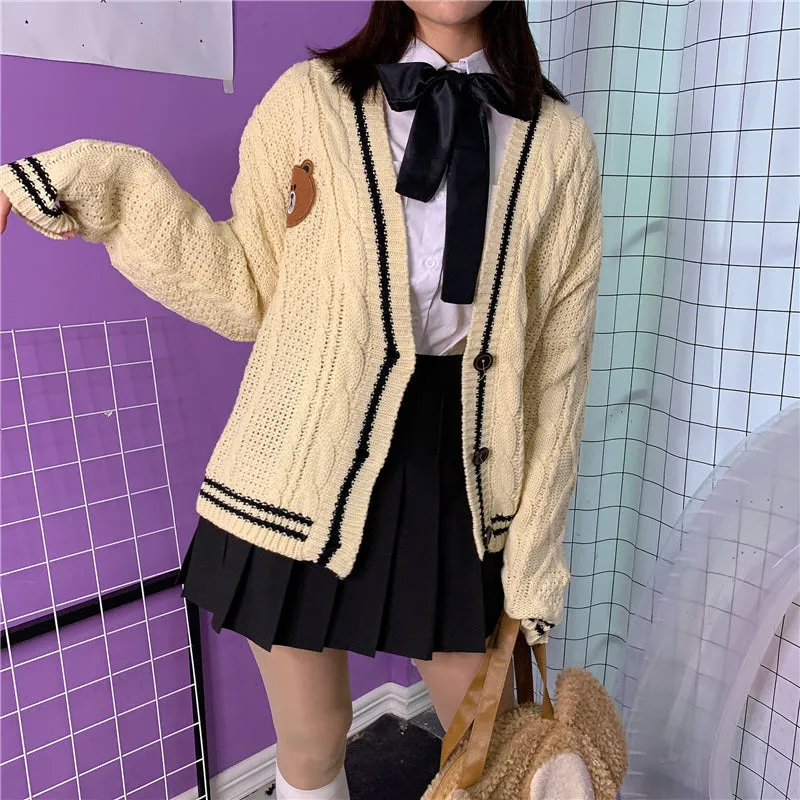 CUTE BEAR JK SWEATER COAT BY21076