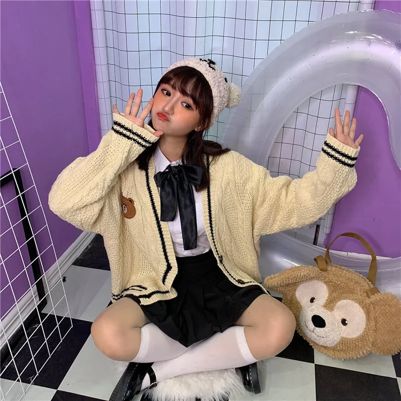 CUTE BEAR JK SWEATER COAT BY21076