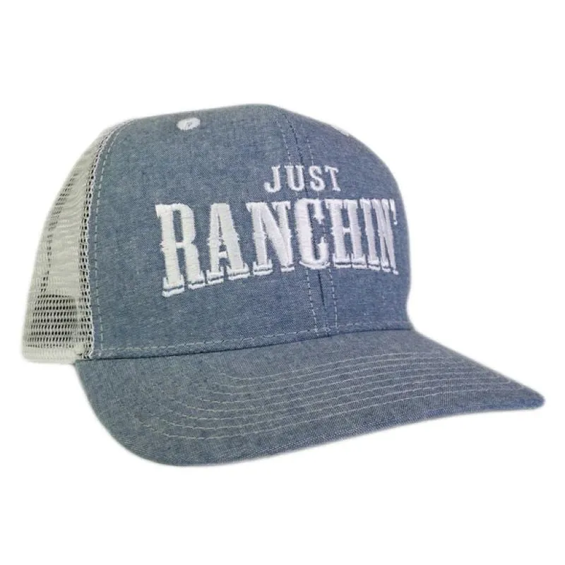 'Dale Brisby' Men's Just Ranchin Meshback Cap - Denim