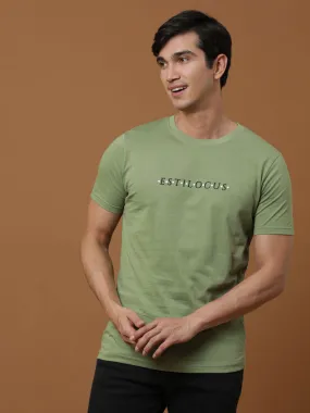 Green Luminescent Printed T Shirt