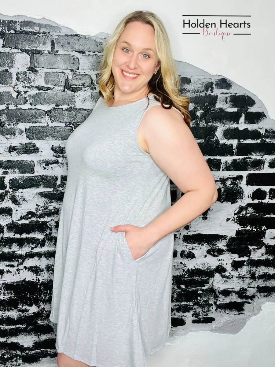 Heather Grey Night On the Town Swing Dress