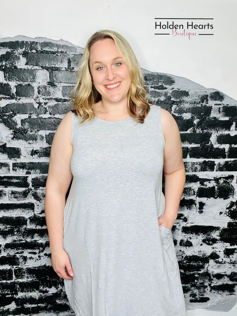 Heather Grey Night On the Town Swing Dress