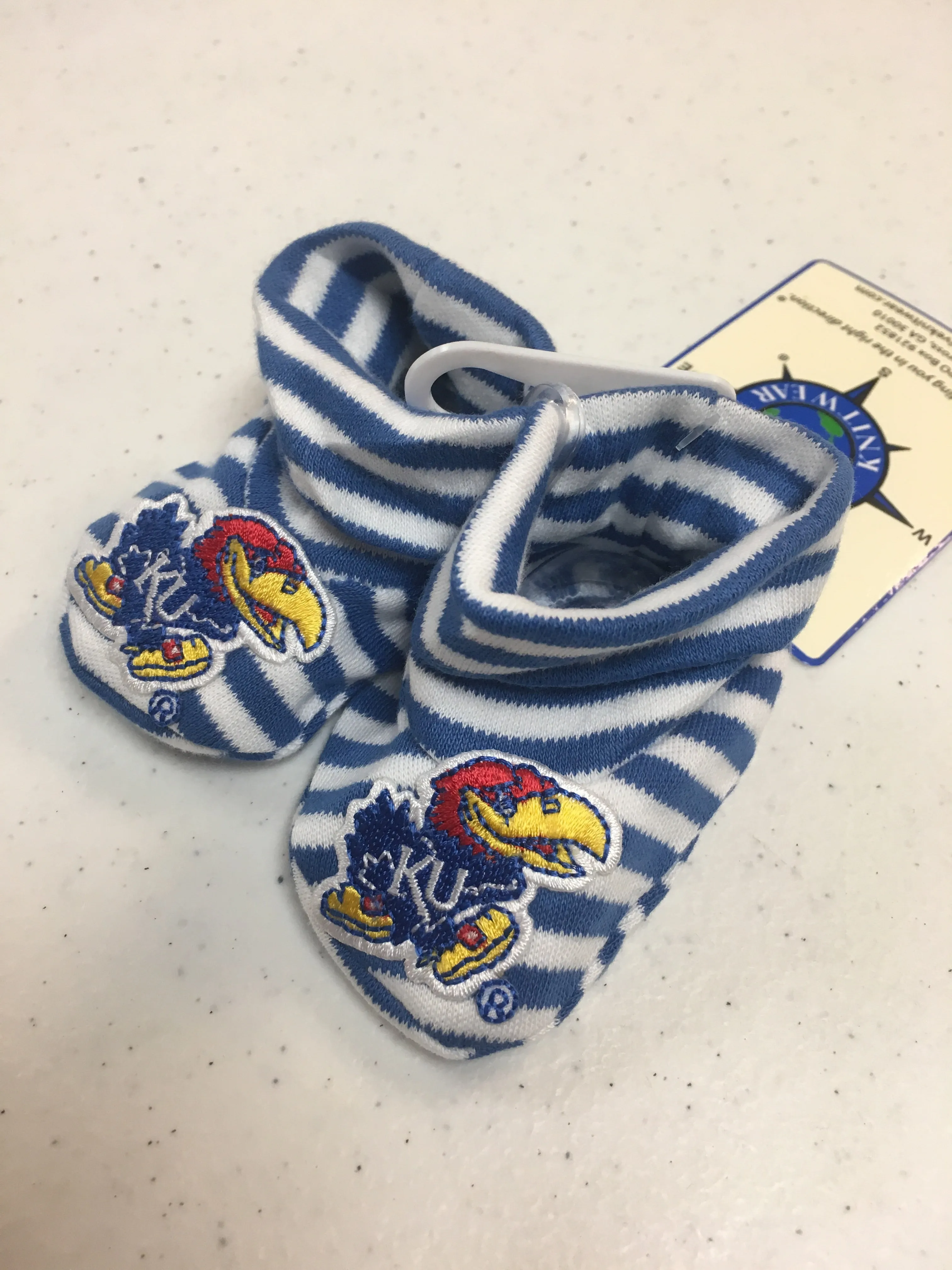 KU Striped Booties