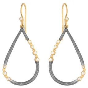 Lika Behar Jen Dangle Pear Shape Earrings  with Diamonds JEN-E-203-GOXD