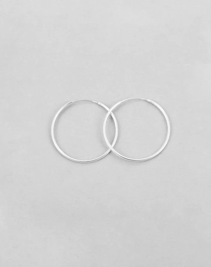 Loren Stewart :: Riley Hoop Earrings Silver