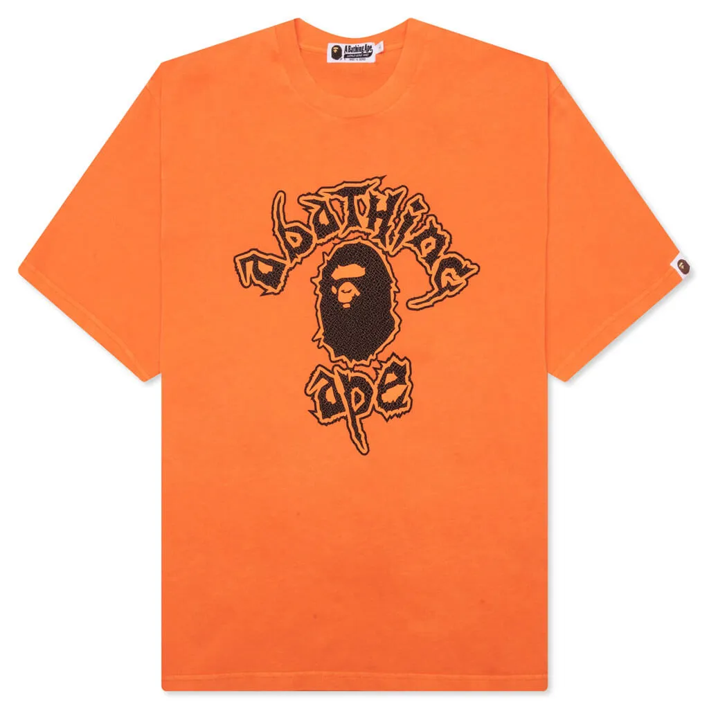 Mad College Garment Dyed Relaxed Fit Tee - Orange