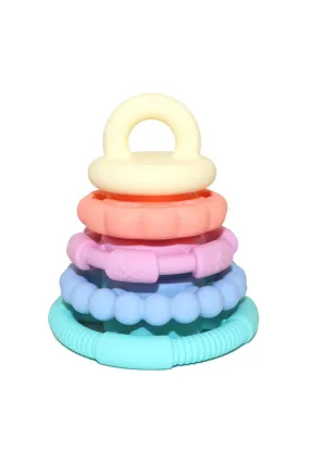 Pastel Rainbow Stacker and Teether Toy