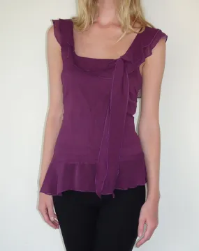 Piro Top in Chiffon Aubergine