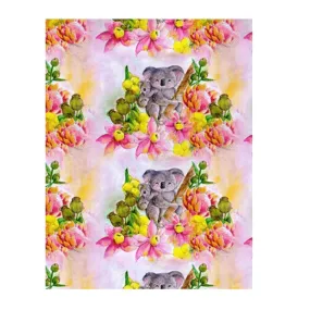 PREORDER Floral Koalas Fitted Sheet (Ships w/c 16th Sept)