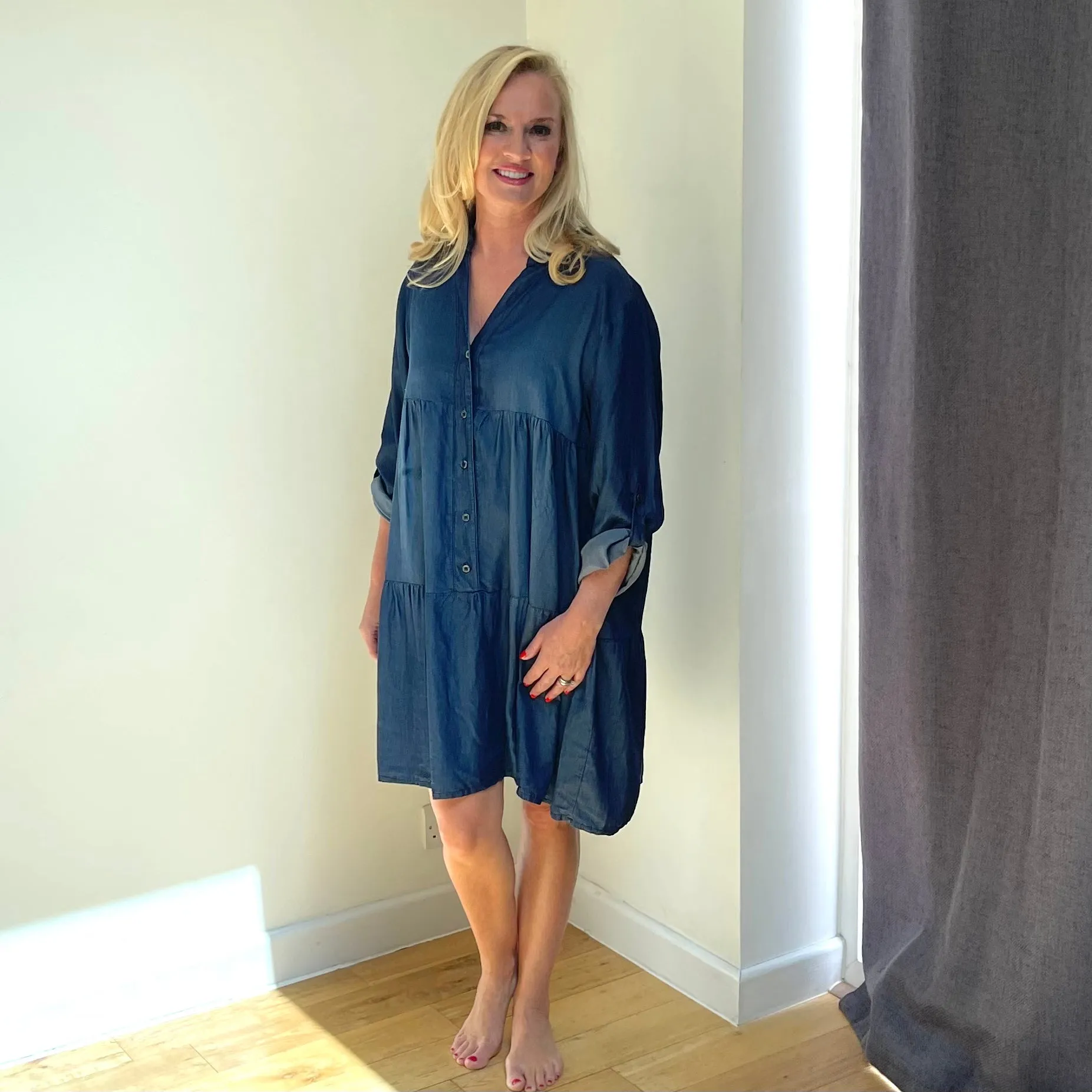 SECOND Sophie Denim Dress - Indigo