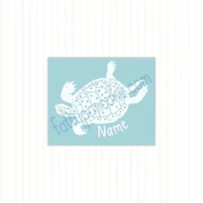 Spotted Turtle Decal, Waterproof Vinyl Decal, Cute Reptile Gift