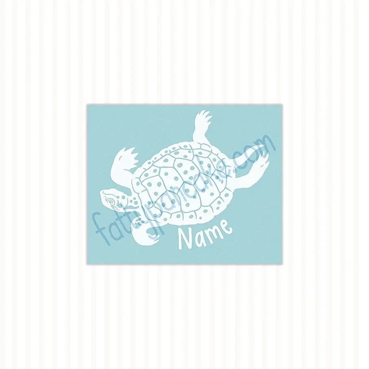 Spotted Turtle Decal, Waterproof Vinyl Decal, Cute Reptile Gift