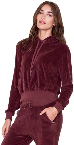 Sundry Velour Hoodie Sweater Cacao