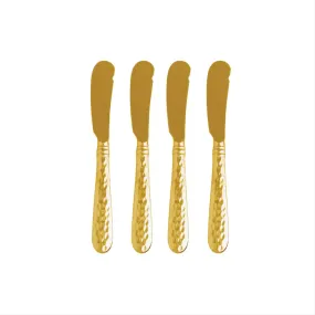 VIETRI Martellato Gold Spreaders, Set of 4