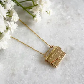 Wisteria London Floria Gold Envelope Necklace