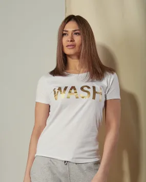 Z_WASH gold print Organic T-Shirt