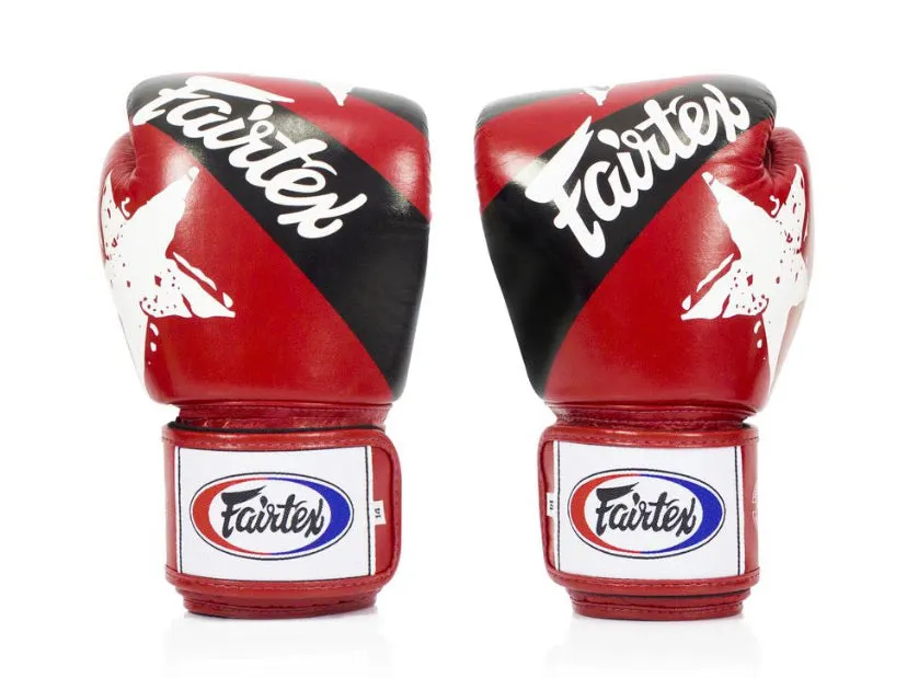 泰拳拳套 Thai Boxing Gloves : Fairtex BGV1 National Print Red