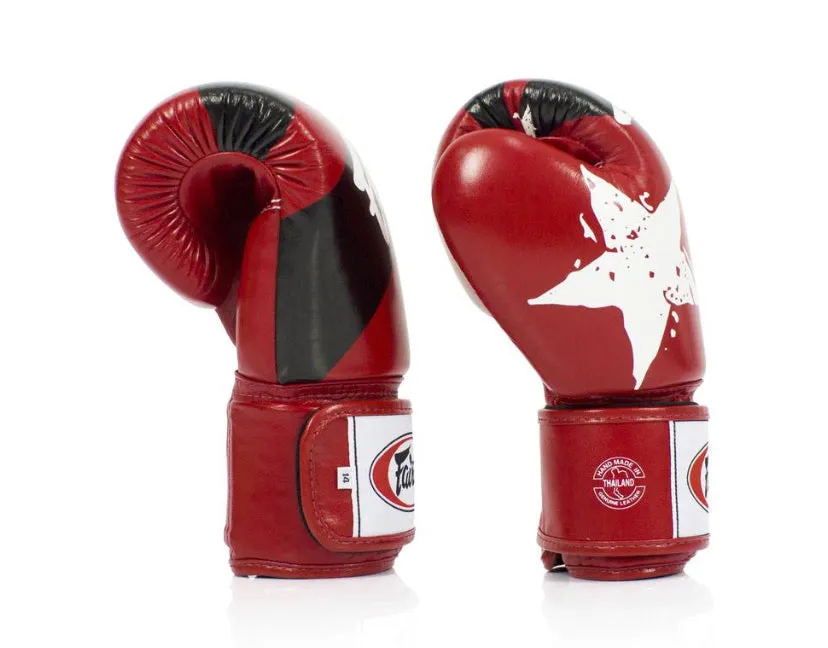 泰拳拳套 Thai Boxing Gloves : Fairtex BGV1 National Print Red